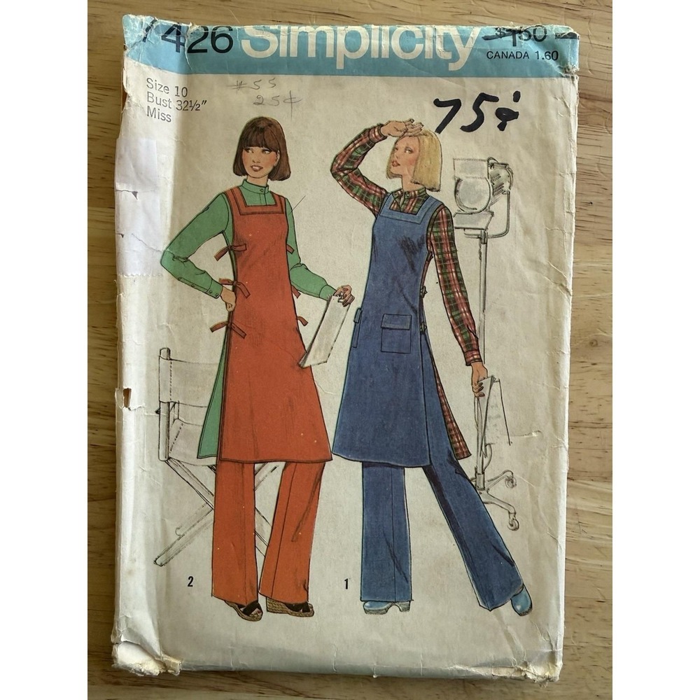 Simplicity Pattern 7426 Misses' Tunic, Shirt & Pants Sz 10 B-32.5" CUT Complete